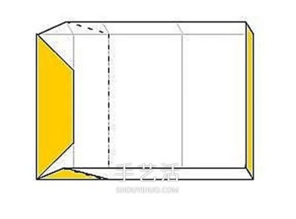 How to fold a square box by hand, square carton origami illustration