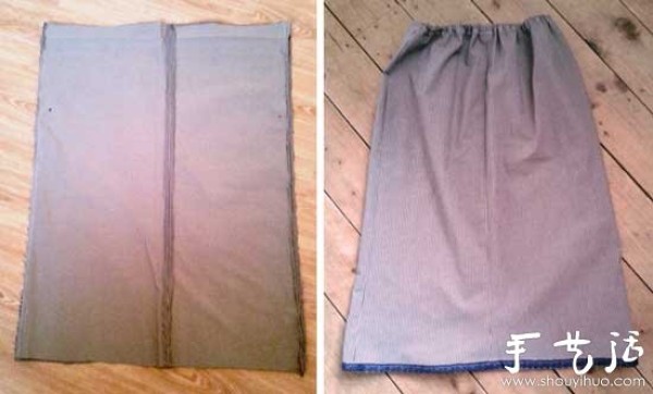 Recycling of old items: How to transform trousers into narrow skirts