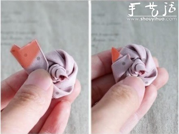 Teach you how to make rose flower hair rope hair accessories