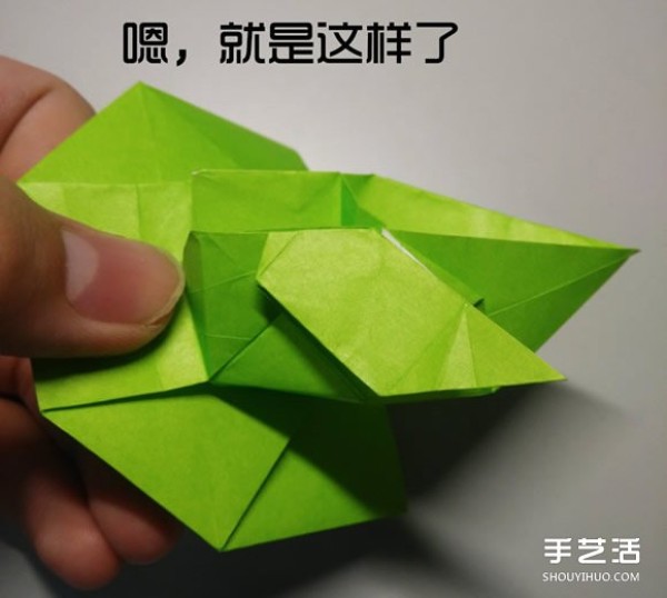 Three-dimensional duck origami step-by-step drawing and duck folding tutorial illustration