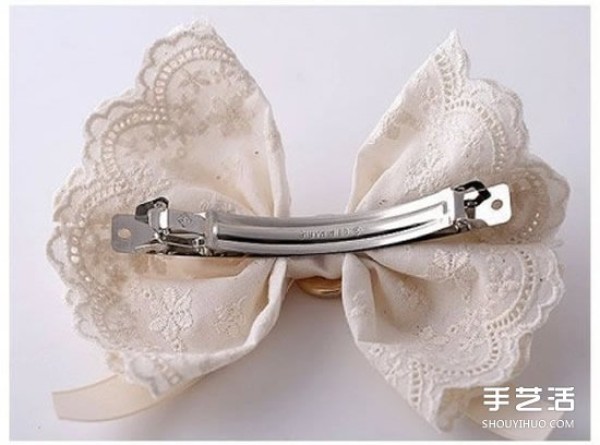 Lace cloth butterfly hairpin DIY butterfly hairpin hand-making tutorial