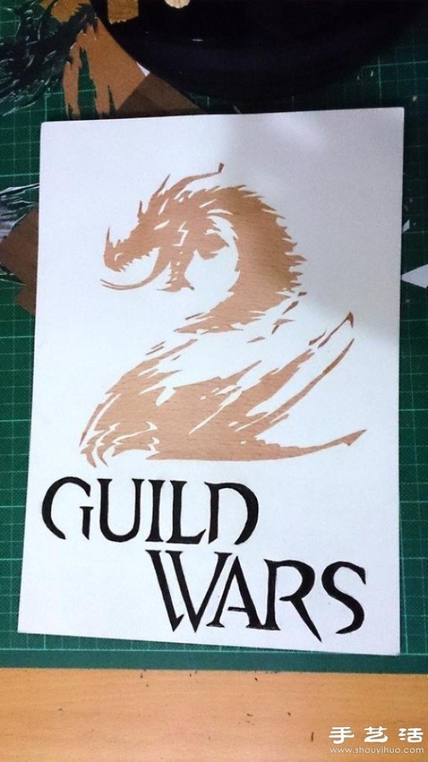 "Guild Wars 2" theme wood stickers hand-making tutorial