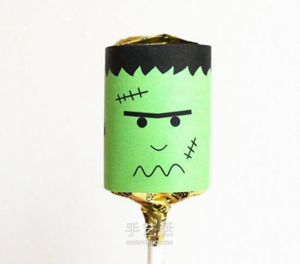 Halloween candy packaging DIY can be easily made into a cute monster style