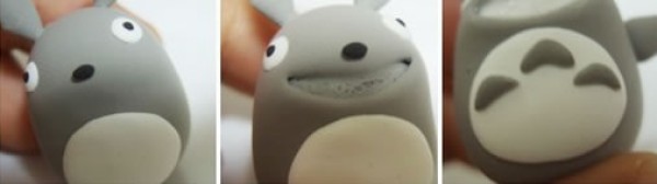 Illustrated Tutorial on Making Cute Totoro Dolls from Polymer Clay