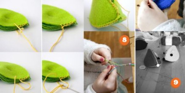 Non-woven fabric tutorial: Making a little mouse plush toy with fabric art