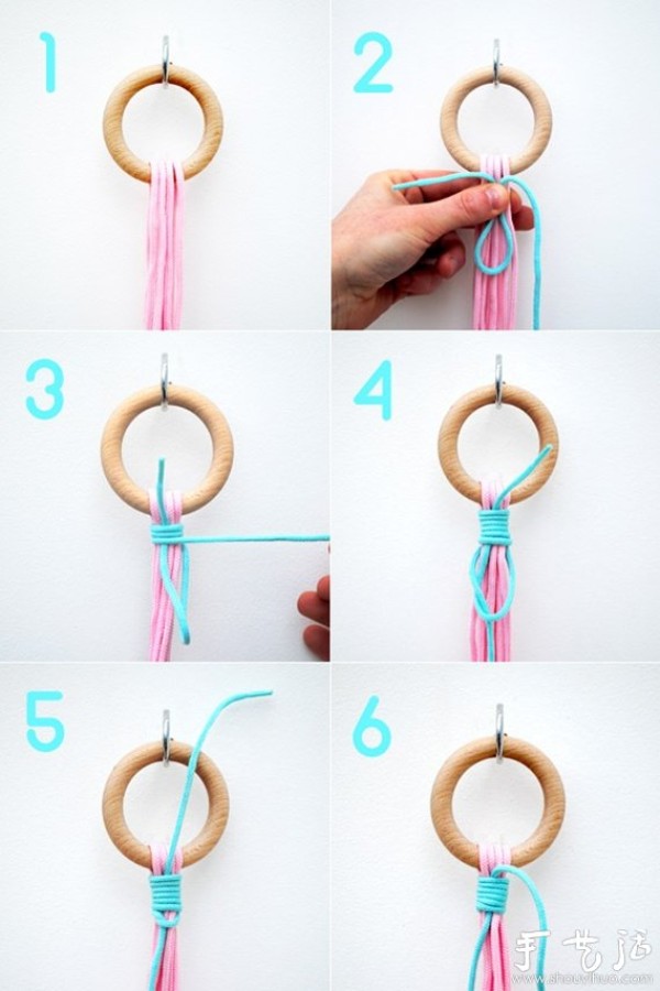 Rope Knot Creative DIY Hanging Vase Rack