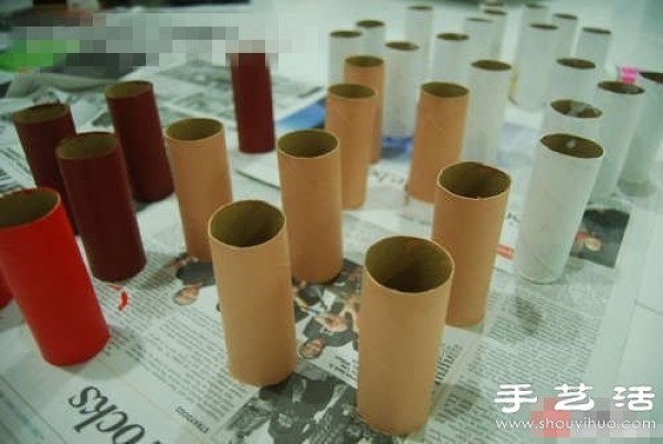 Turn waste paper tubes into treasures, DIY production of cartoon villain wall decorations