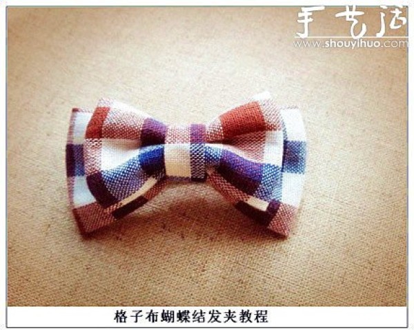 DIY plaid bow hairpin tutorial