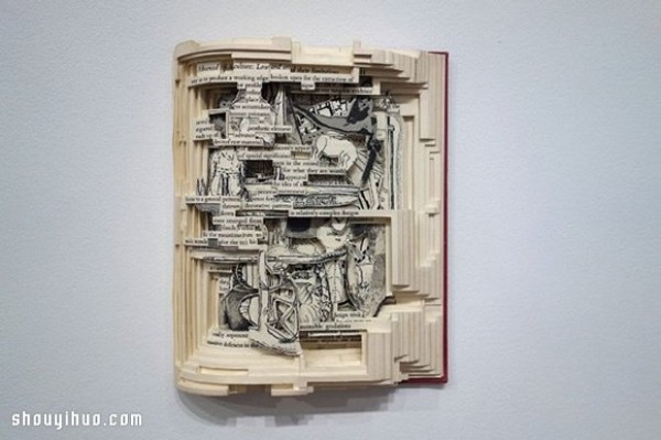 Paper Sculpture: Use old book waste to carve exquisite handmade art