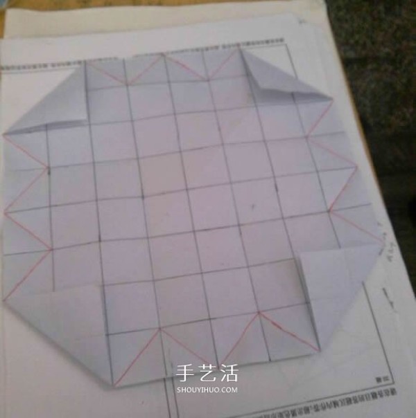 Step-by-step diagram of how to fold a Rothbard rose, origami Fukuyama