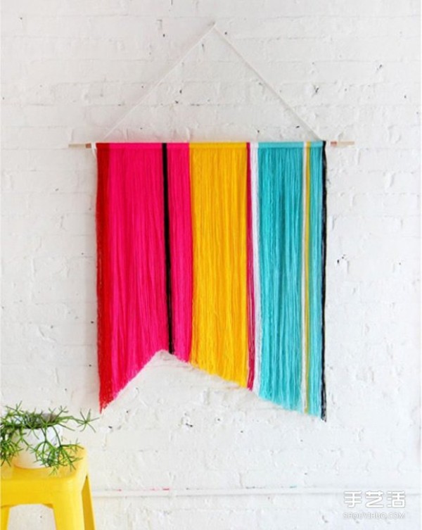 Easy-to-learn DIY hand-made colorful flag hangings for home