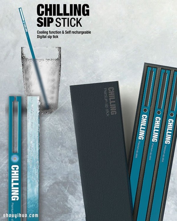 Chilling Sip Stick Rechargeable Low Temperature Stirring Stick