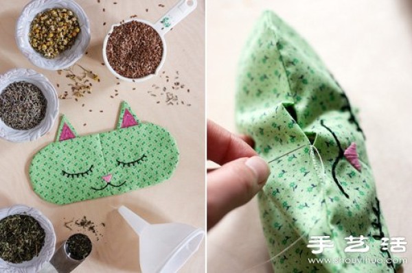 Non-woven fabric DIY to make a soothing and nourishing cat-faced aromatherapy pillow