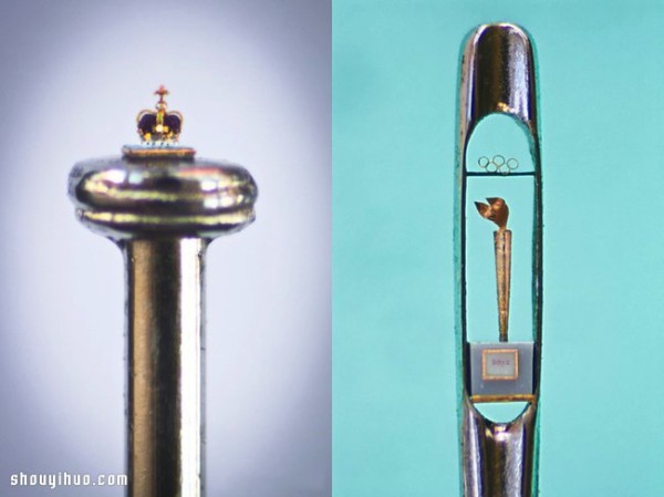 The art of ultra-micro carving in the eye of a pin