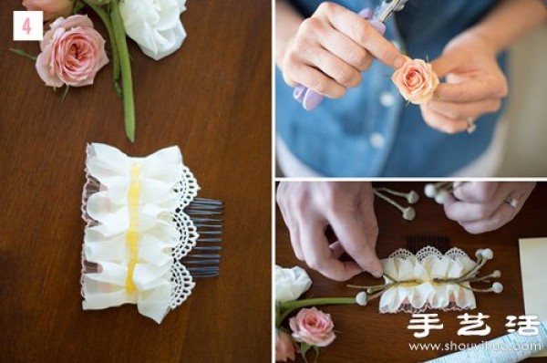 The most beautiful flower hairpin handmade illustrated tutorial