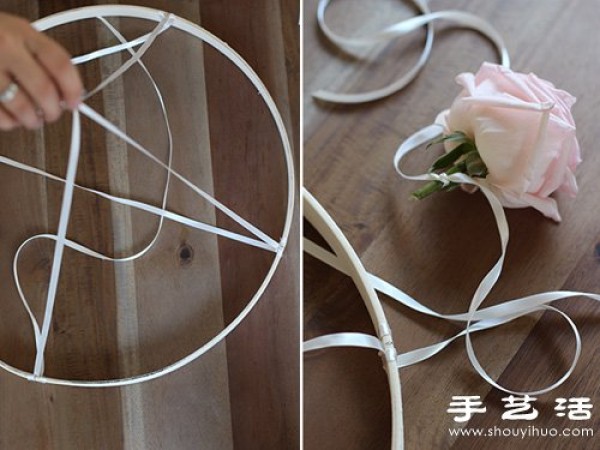 DIY roses to make beautiful garland decorations