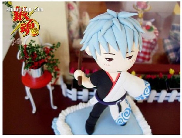 "Gintama" protagonist Gintoki Sakatas doll DIY made from clay