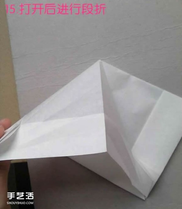 How to fold paper egrets with detailed illustrations of steps for folding three-dimensional egrets