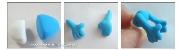 Polymer clay handmade cute Smurfs