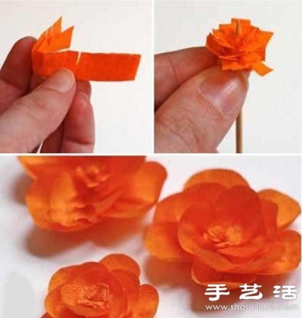 Illustrated Tutorial for Making Handmade Flowers from Silk Pattern Paper