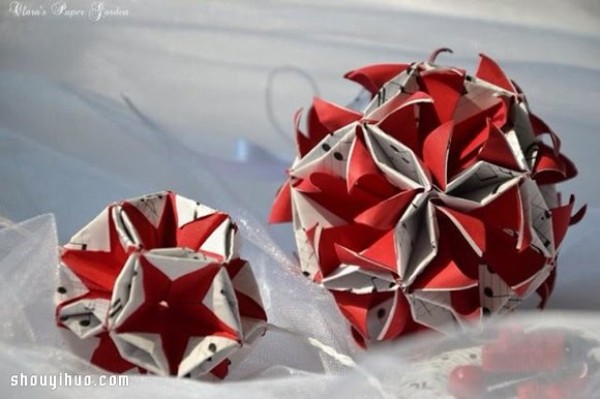 Appreciation of the beautiful handmade origami flower balls (3)