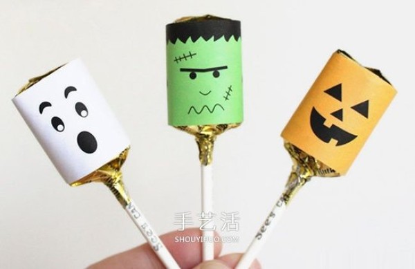 Halloween candy packaging DIY can be easily made into a cute monster style