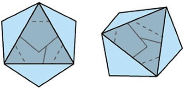 A simple origami tutorial for a garbage box, an illustration of how to fold a polyhedral paper box