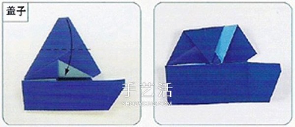 The folding diagram of the hexagonal paper box includes the box body, lid and bottom