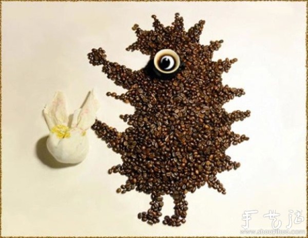 Interesting animals from creative DIY of coffee beans