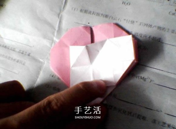 Illustrations on how to fold Valentines Day love origami with wings to make a perfect match