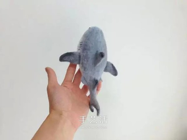 Wool felt shark key bag DIY wool felt key bag making method