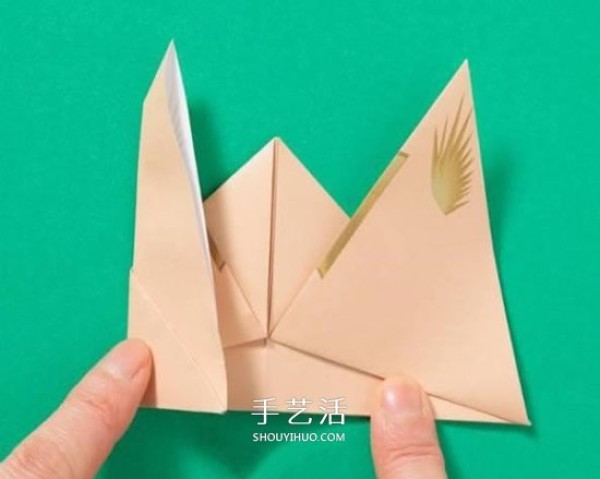 How to Origami Rabbit Hand Puppet Simple Illustration of Folding Rabbit Hand Puppet