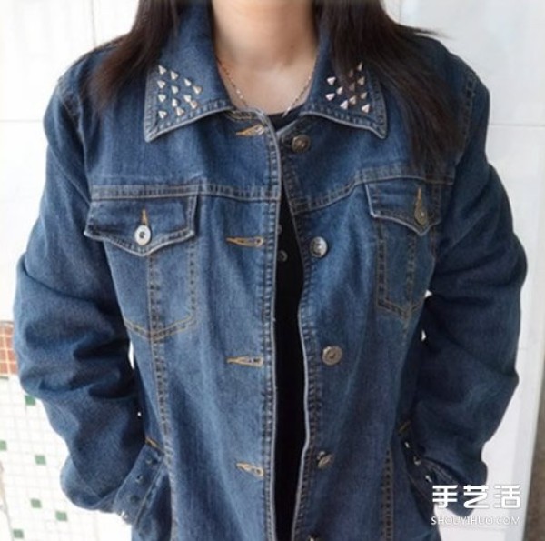 DIY Tutorial on Handmade Transformation of Old Denim Jackets to Look Punk Style