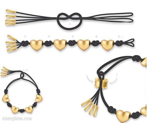 Two simple DIY graphic tutorials for transforming gold jewelry bracelets