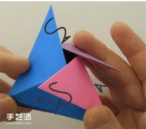 How to make Dragon Boat Festival paper rice dumplings, step-by-step picture of hand-made origami rice dumplings