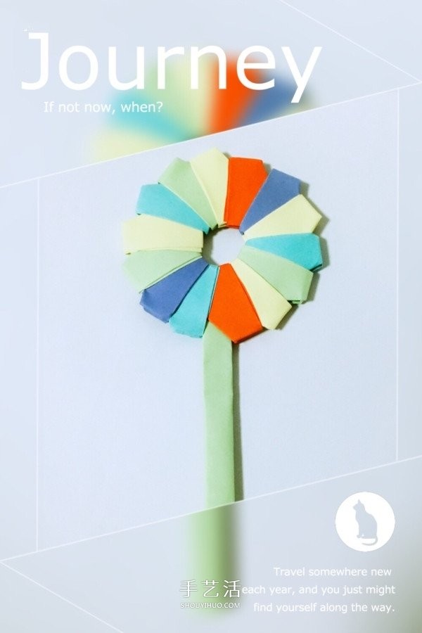 Illustrations of how to fold rainbow lollipops and how to make origami lollipops for children