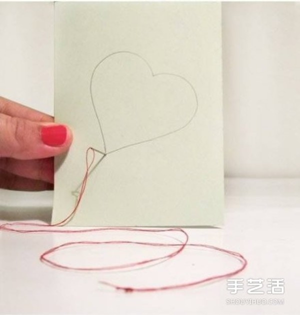 How to make love cards, DIY hand-embroidered love cards