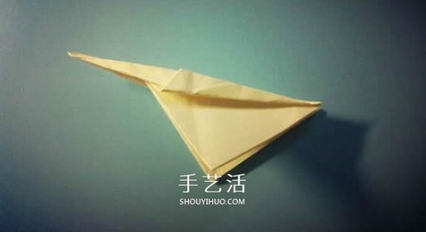 Simple hummingbird origami method, origami hummingbird illustration tutorial