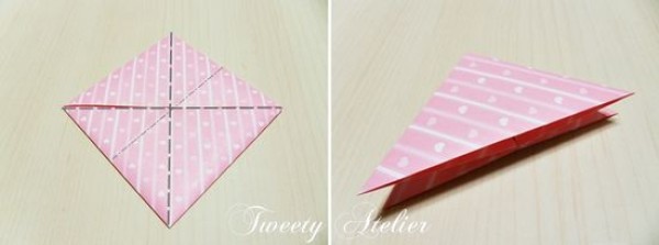 Triangle Bookmark Origami Method and Triangle Bookmark Illustrated Tutorial