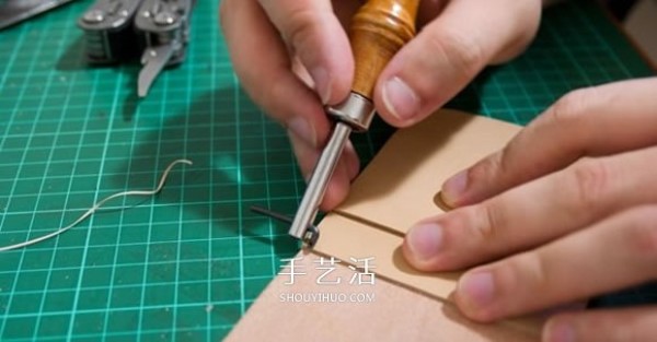 DIY homemade leather card holder mobile phone case with card holder function tutorial