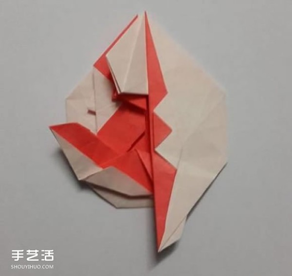 How to origami a monkey badge, how to fold a monkey pattern, how to fold it manually