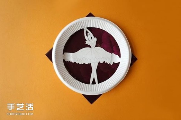 Paper plate handmade ballet dancer creative paper plate handmade DIY picture