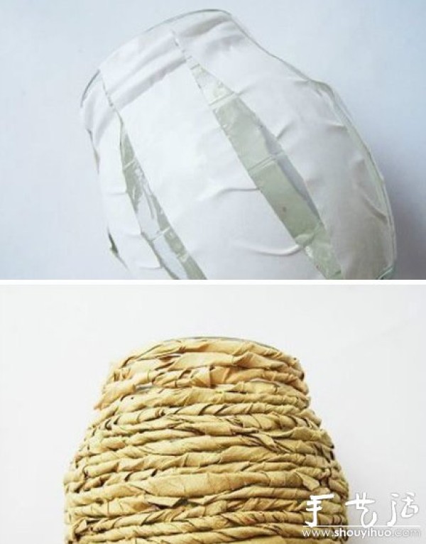 Kraft paper rope DIY beautiful vase