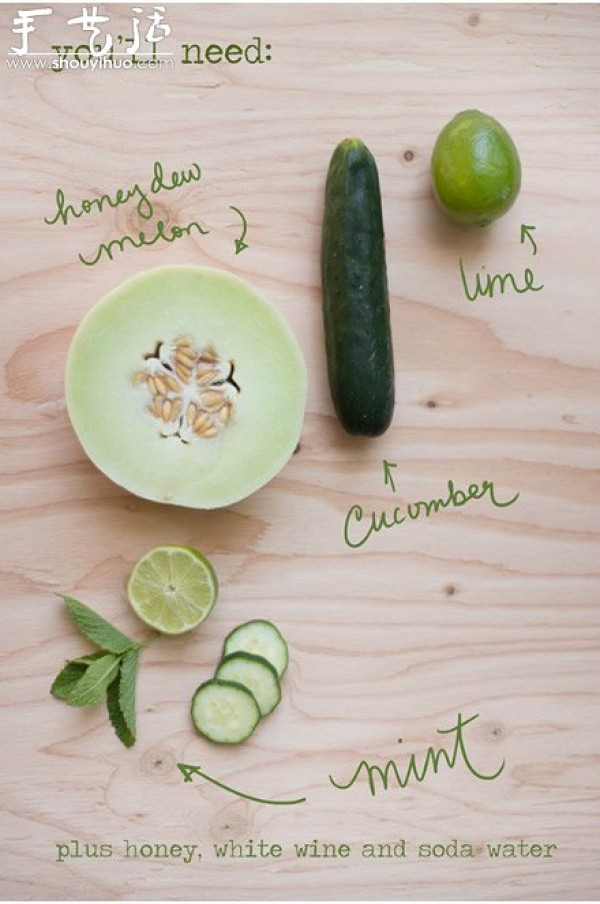 Cucumber DIY Sangria Cold Drink