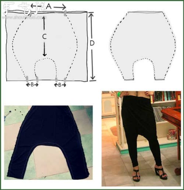 How to make harem pants by hand