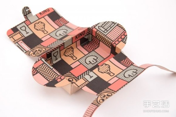 Creative origami lunch box DIY, before deformation, it is actually a decorative painting