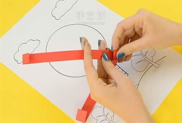 How to make homemade creative birthday cards by making three-dimensional hot air balloon cards