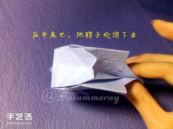 Flame Tail Block Cat Origami Tutorial: Origami Block Cat Illustrations