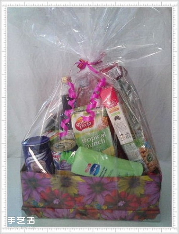 How to make a gift basket, illustrated DIY gift basket tutorial