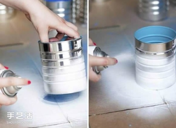 How to make a wine rack in an iron can and illustrate how to make a wine rack by hand using an iron can